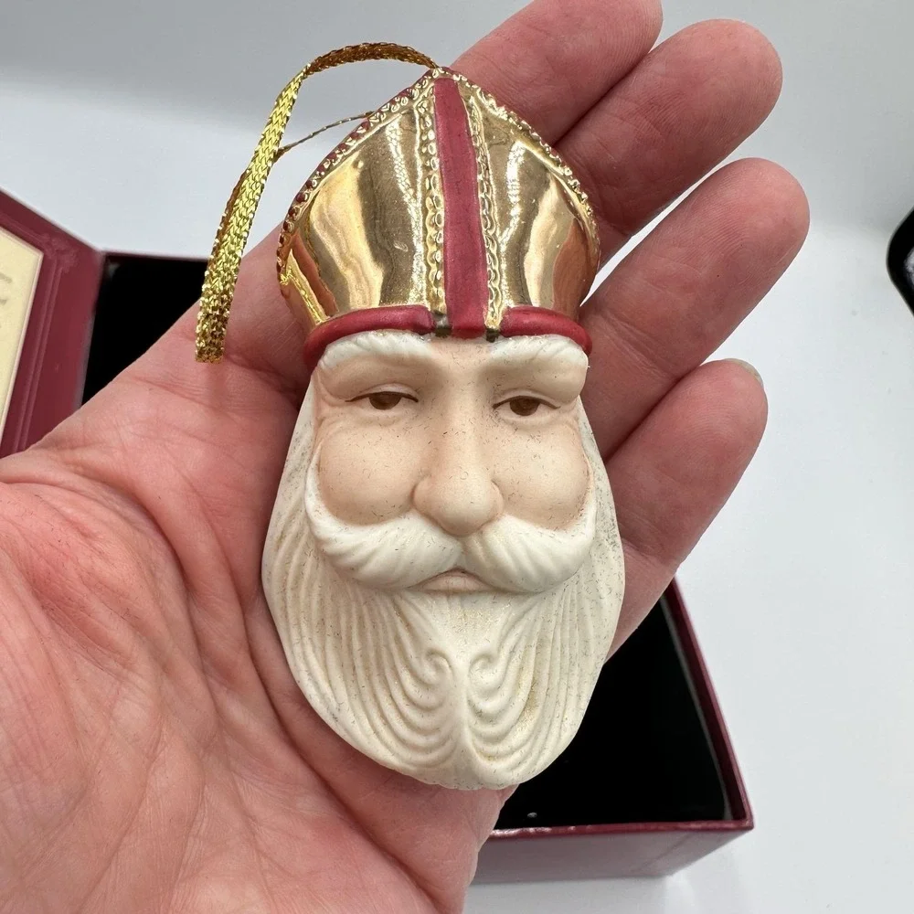 Vintage 2001 Hallmark‎ Legend Of Santa Claus Porcelain Ornaments Set Of 5 Xmas